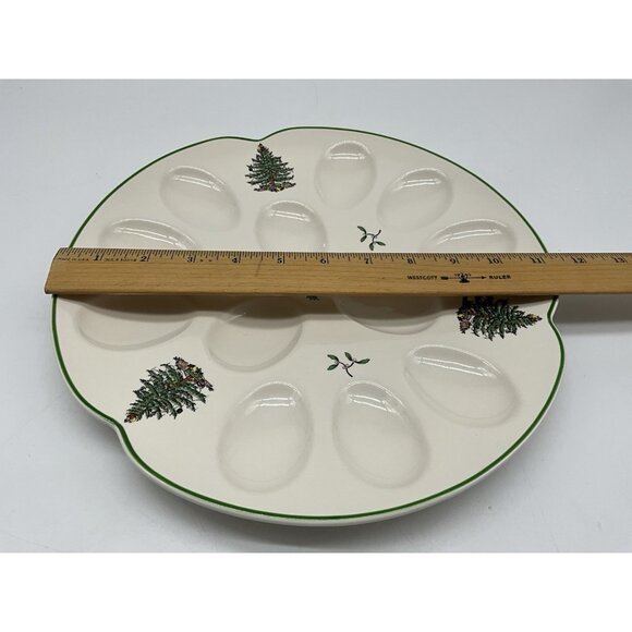 Spode Christmas Tree Devilled Egg Platter/Plate Christmas Serveware, Holiday - Picture 12 of 15